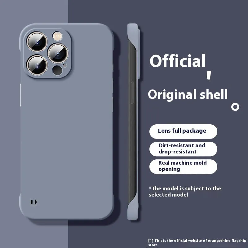 Ultra-thin frameless silicone phone case for iPhone 15 Pro Max in Graphite Black