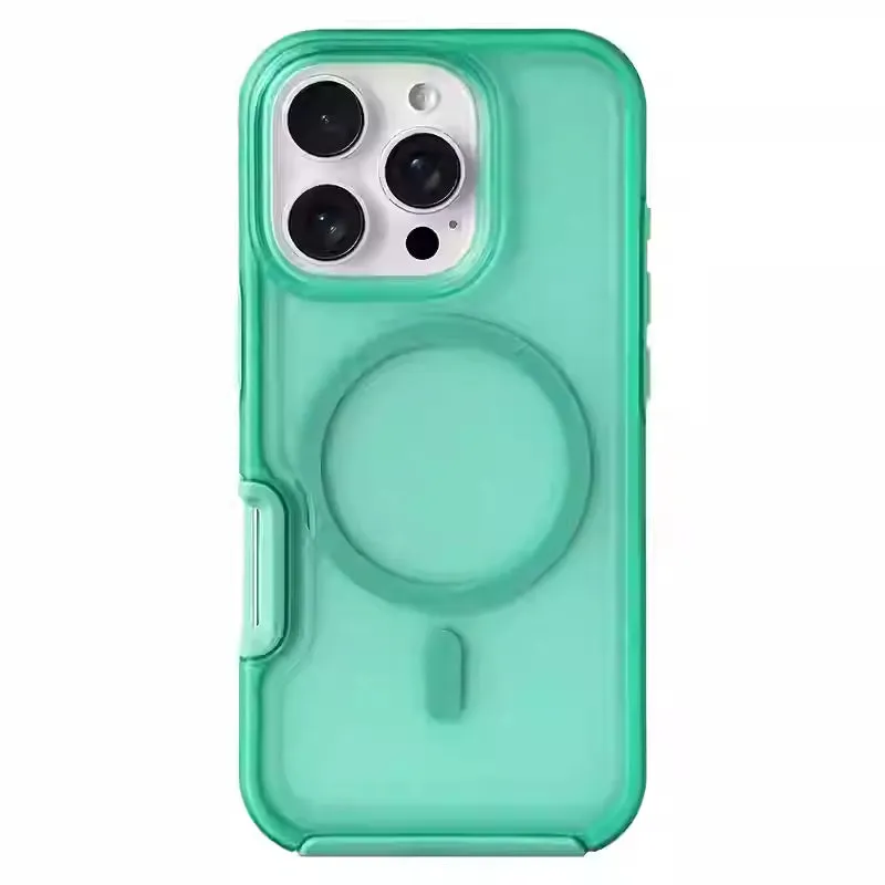 Matte frosted anti-fall magnetic phone case for Apple iPhone, available in multiple colours