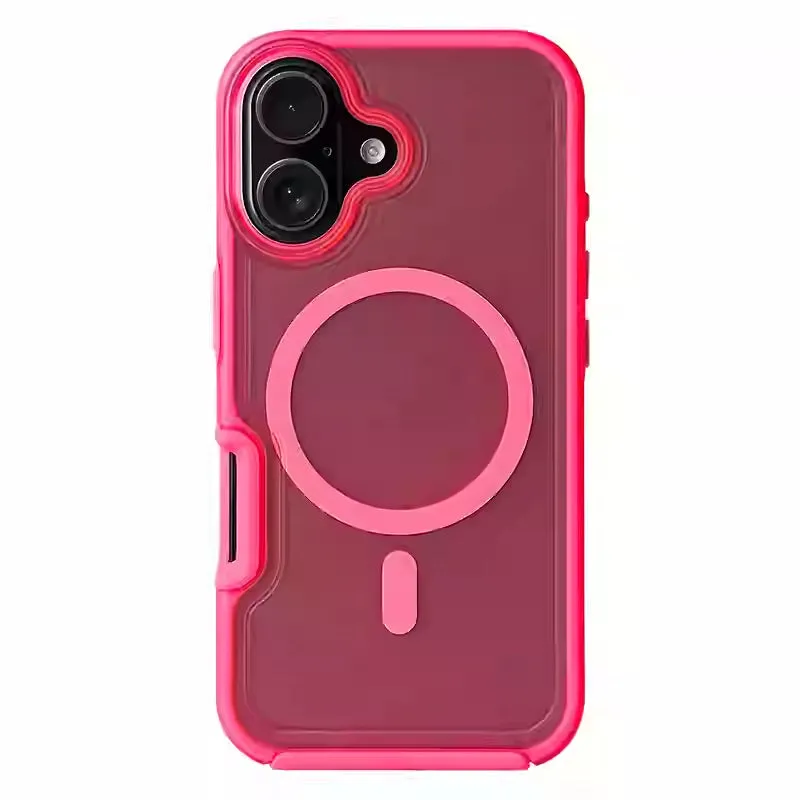 Matte frosted anti-fall magnetic phone case for Apple iPhone, available in multiple colours
