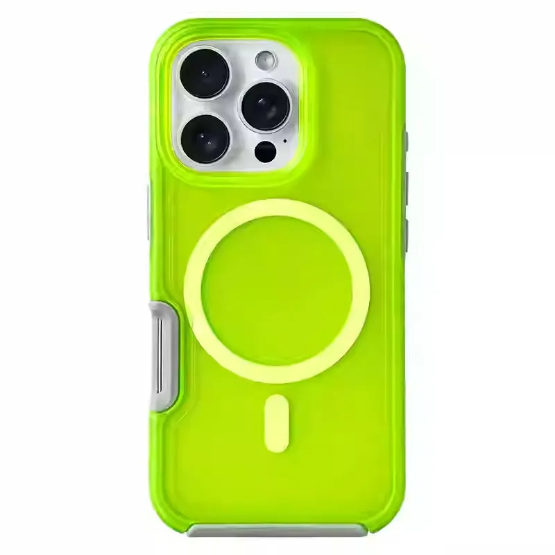 Matte frosted anti-fall magnetic phone case for Apple iPhone, available in multiple colours