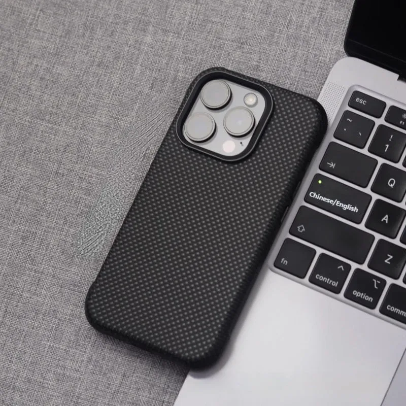 Hard PC leather phone case with embossed diamond grain and magnetic suction in Star Diamond finish