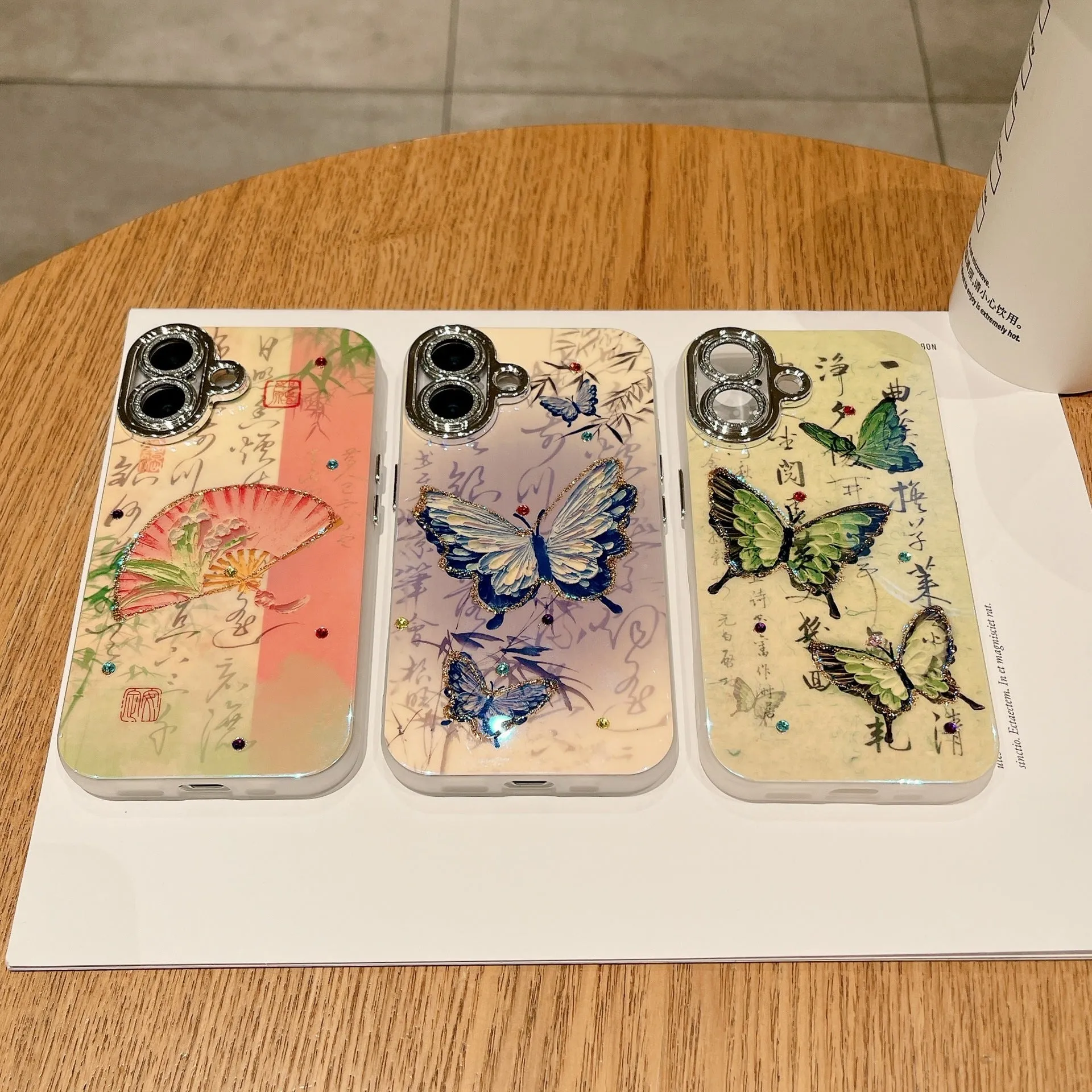 IMD anti-fall phone case for iPhone 13 in creative simple style full-wrap protective cover