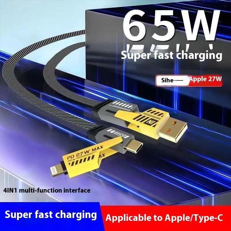 Fast charging data cable for Android phone with zinc alloy connector in 1M length, available in deep black colour