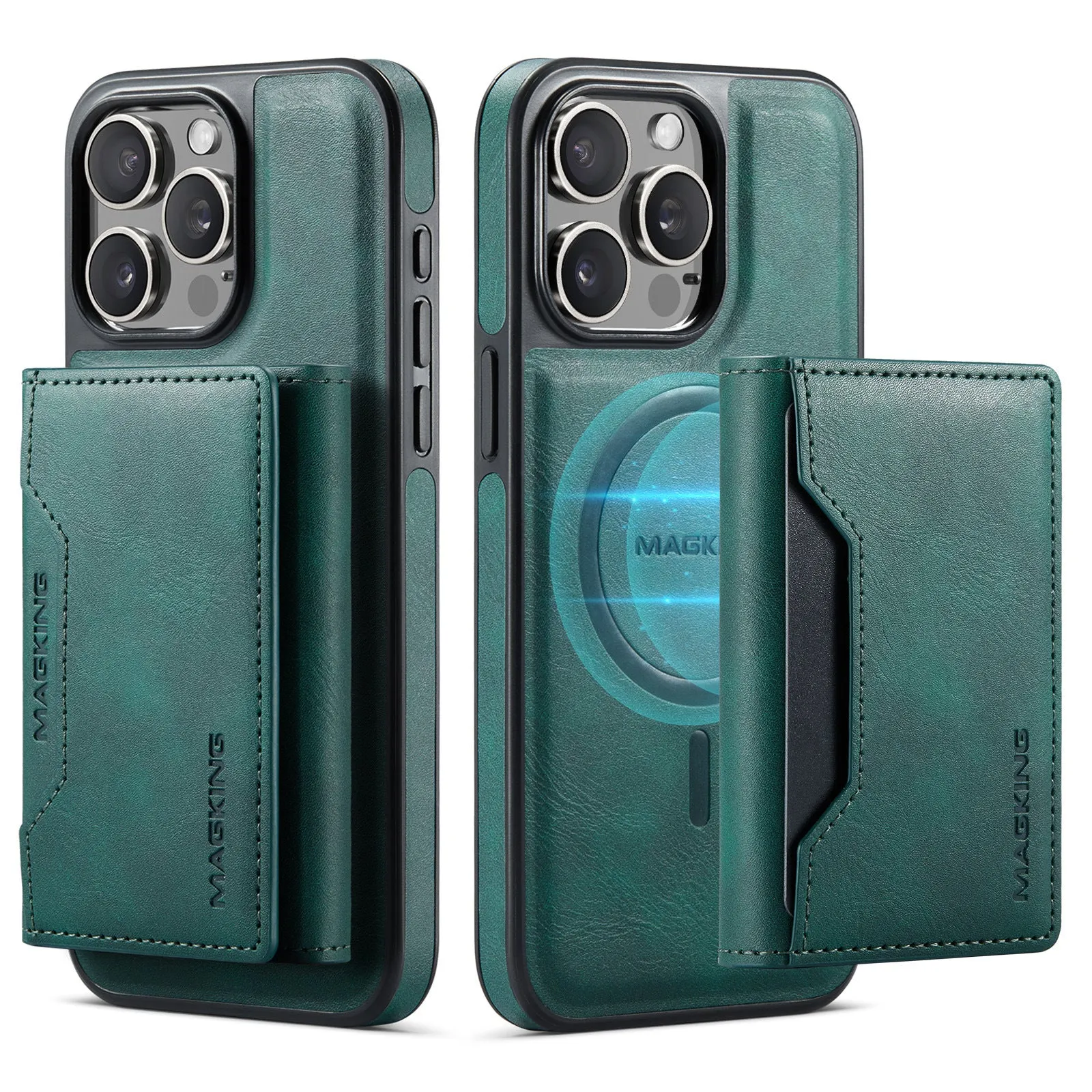 Multi-card TPU mobile phone case with card wallet, bracket stand, and magnetic closure in brown for Samsung S24 Ultra
