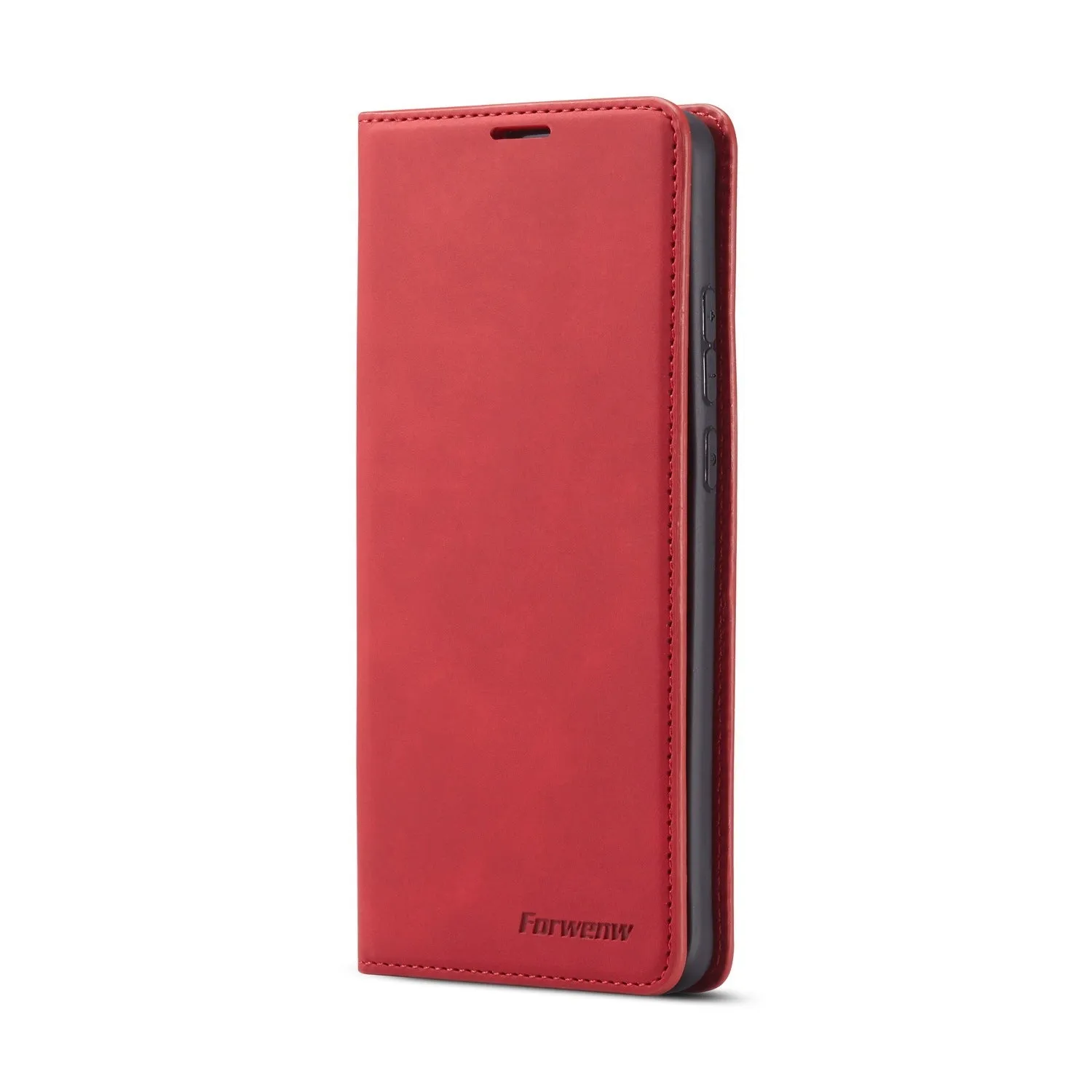 Flip leather phone case for Huawei P40 Pro with card slot, black colour, handmade PU and TPU construction