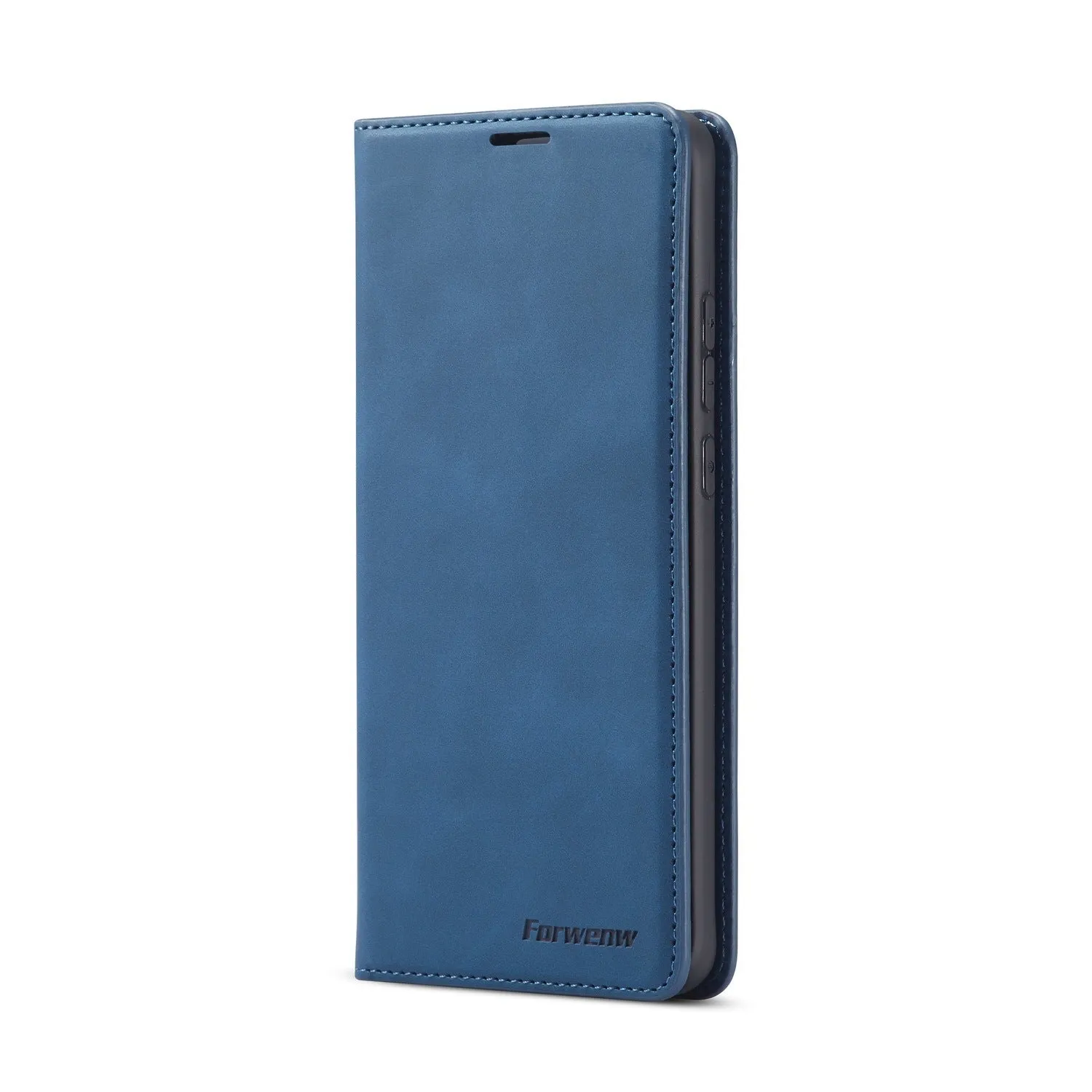 Flip leather phone case for Huawei P40 Pro with card slot, black colour, handmade PU and TPU construction