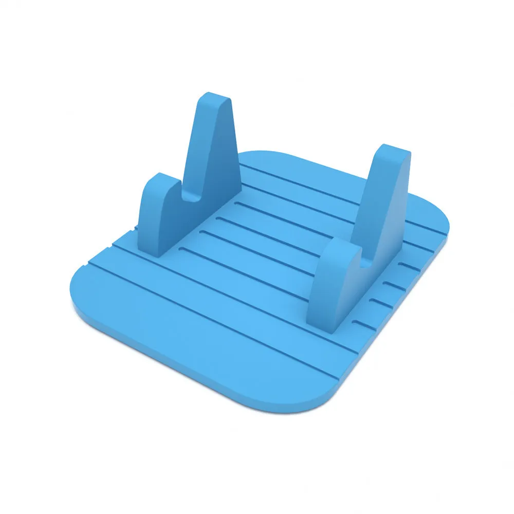 Creative solid colour silicone octopus ball mobile phone holder in blue, flexible universal stand for hands-free use