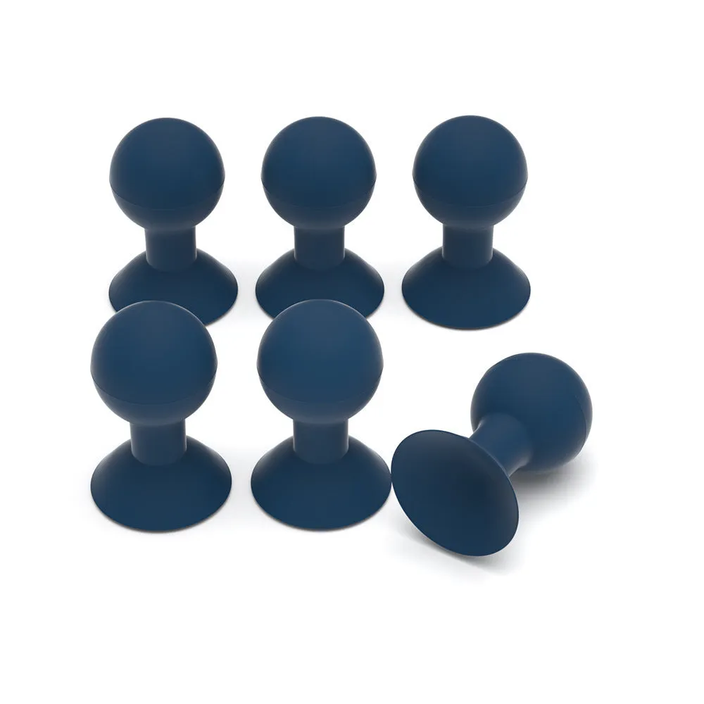 Creative solid colour silicone octopus ball mobile phone holder in blue, flexible universal stand for hands-free use