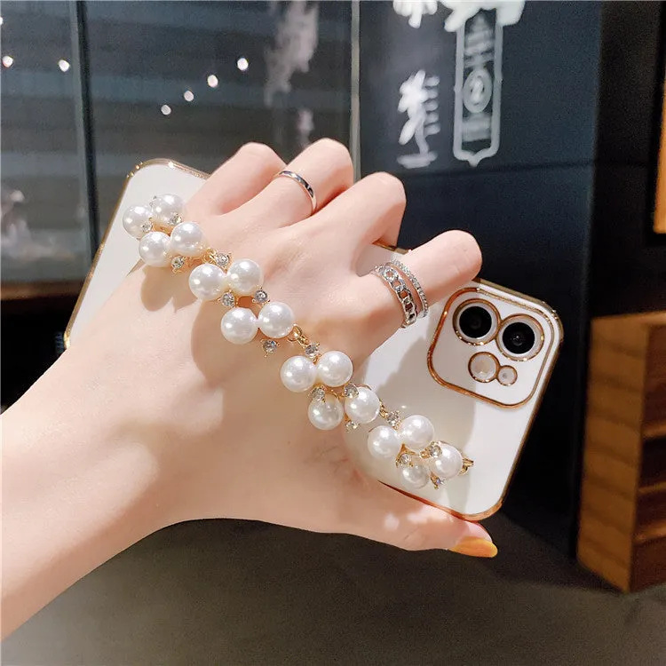 Electroplated pearl soft TPU phone case for Apple iPhone with anti-fall and anti-fingerprint protection, available in multiple colours