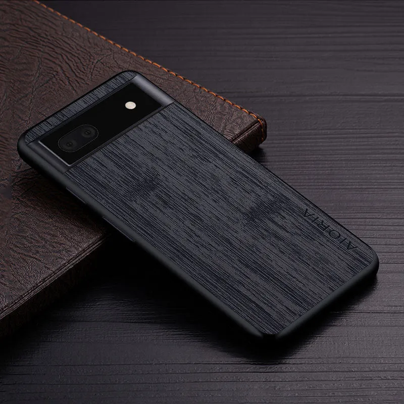 Handmade leather phone case for Google Pixel 4 to 7 Pro in black back cover style