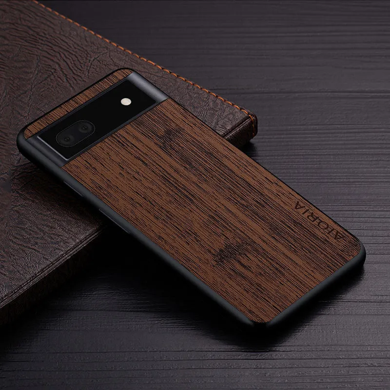 Handmade leather phone case for Google Pixel 4 to 7 Pro in black back cover style
