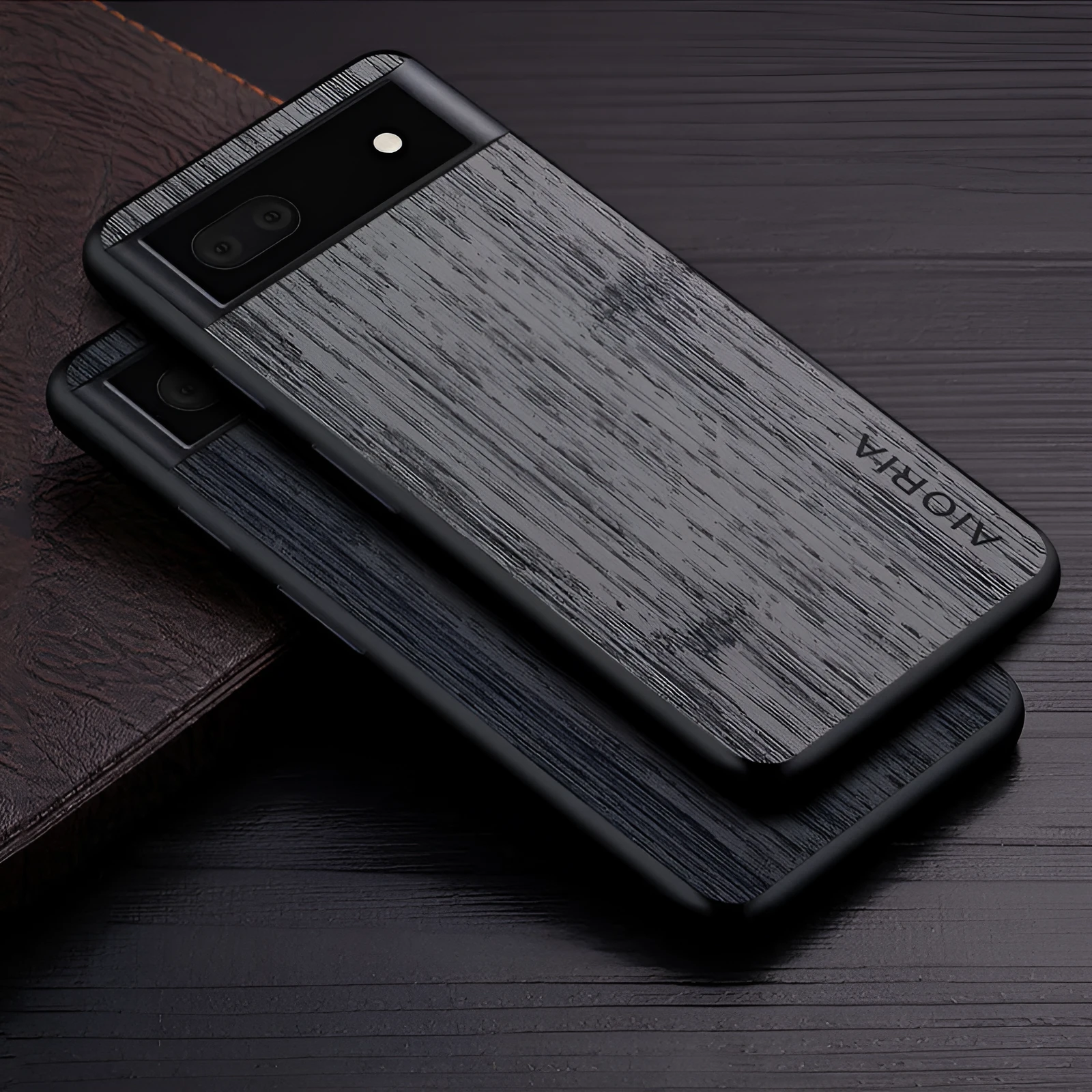 Handmade leather phone case for Google Pixel 4 to 7 Pro in black back cover style