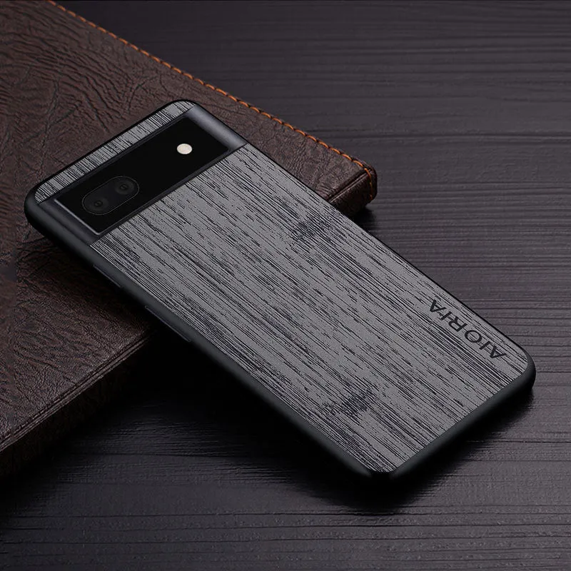 Handmade leather phone case for Google Pixel 4 to 7 Pro in black back cover style