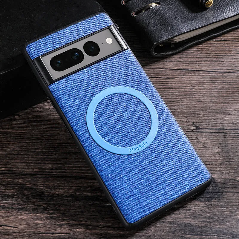 PC magnetic phone case for Google Pixel series in five colours: black, blue, pink, gray, red
