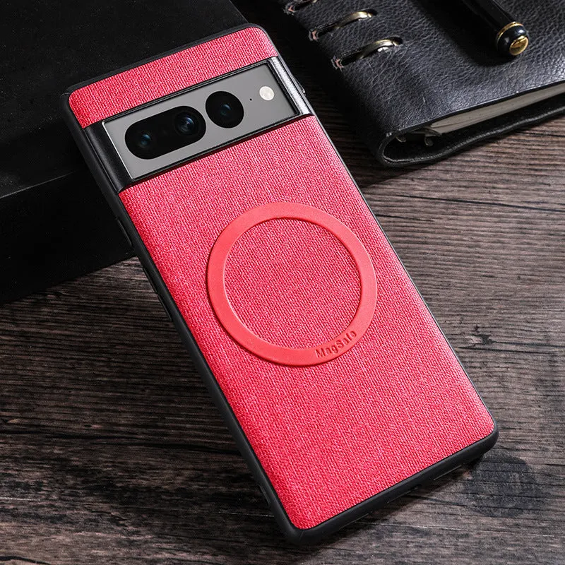 PC magnetic phone case for Google Pixel series in five colours: black, blue, pink, gray, red