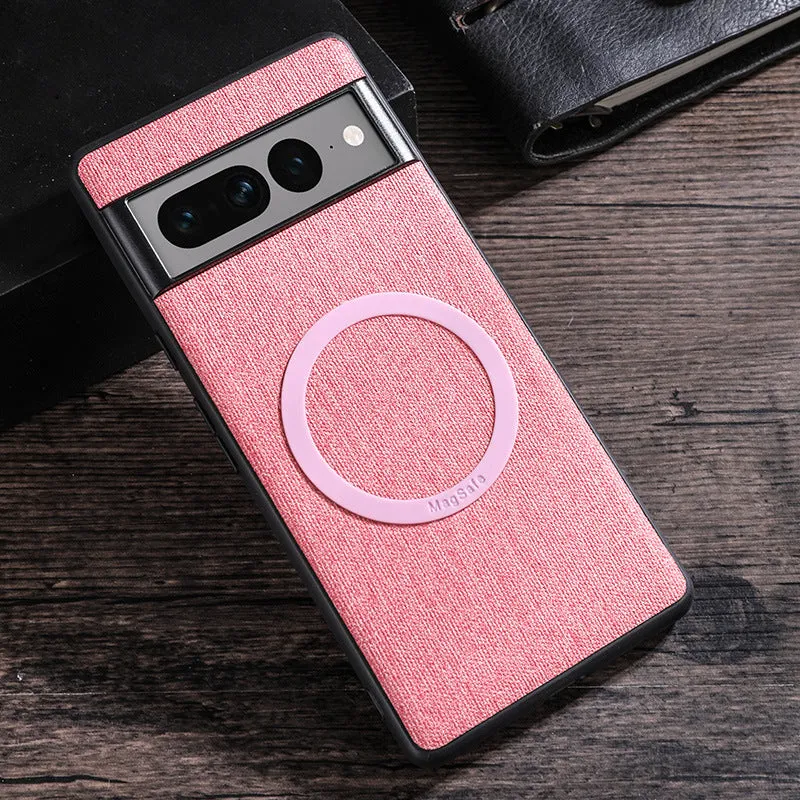 PC magnetic phone case for Google Pixel series in five colours: black, blue, pink, gray, red