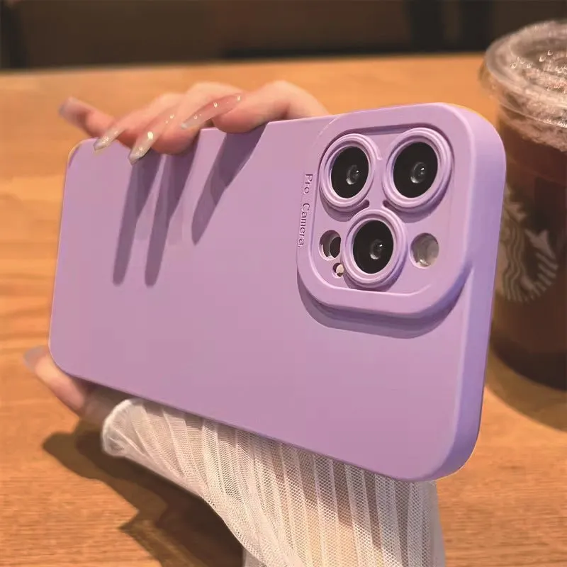 Soft shell TPU drop-resistant phone case for iPhone with embossed finish and anti-fingerprint surface, available in black