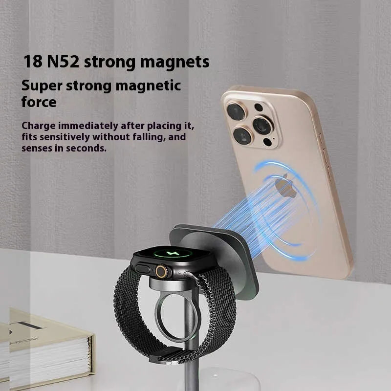 Three-in-one magnetic wireless charger aluminium alloy X85 in three colour options