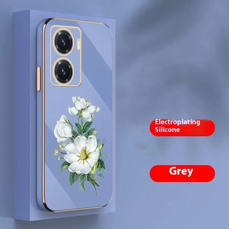 Electroplating phone case for vivo Y Series in pink with all-inclusive fall protection design