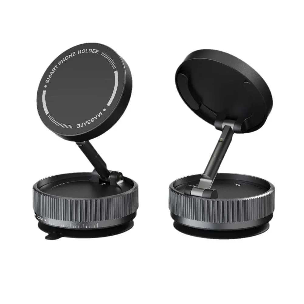 Vacuum magnetic suction 720-degree rotating phone bracket in Night Blue Metal Black