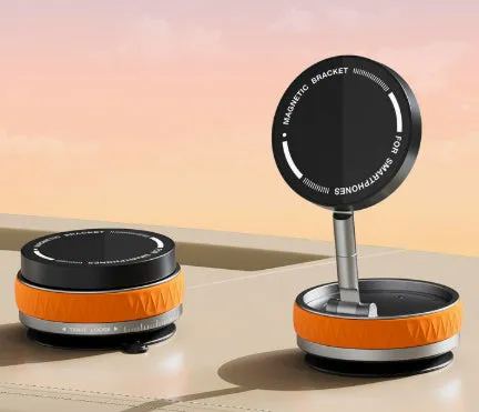 Vacuum magnetic suction 720-degree rotating phone bracket in Night Blue Metal Black