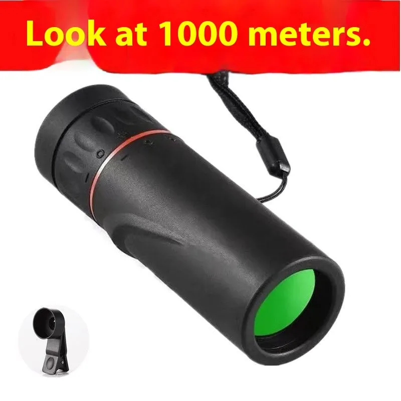 High power Ultra HD monocular telescope with photography clip for day and night use