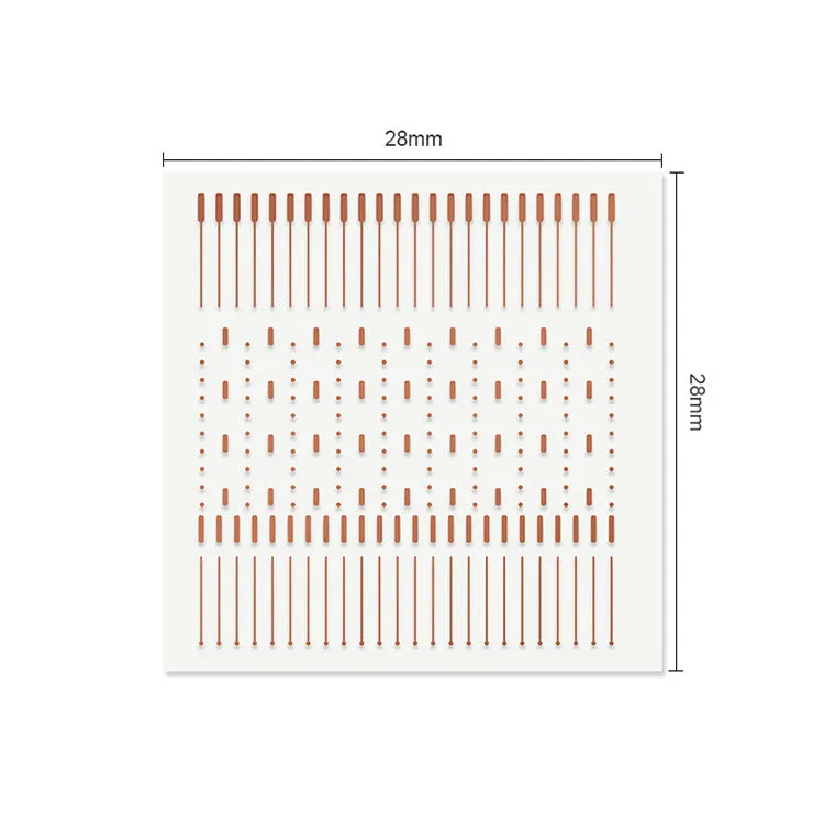Red copper mobile phone spot welding patch square shape 28mm length 1mm thickness for motherboard repair