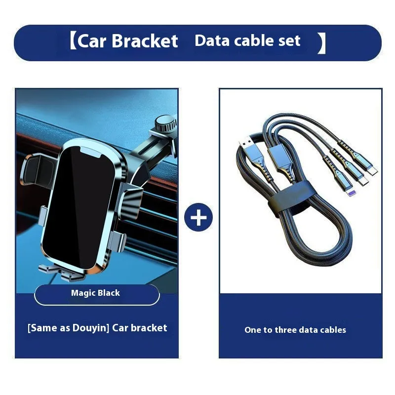 Retractable suction cup car phone holder with telescopic arm on dashboard