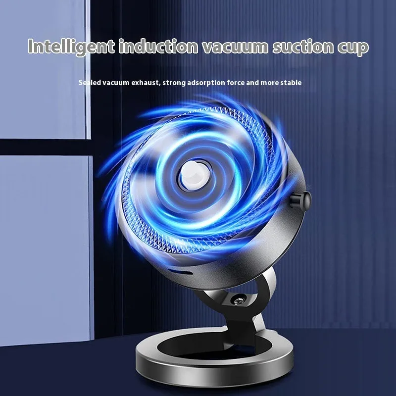 Car magnetic phone holder with alloy frame and 360 degree rotation, black colour option