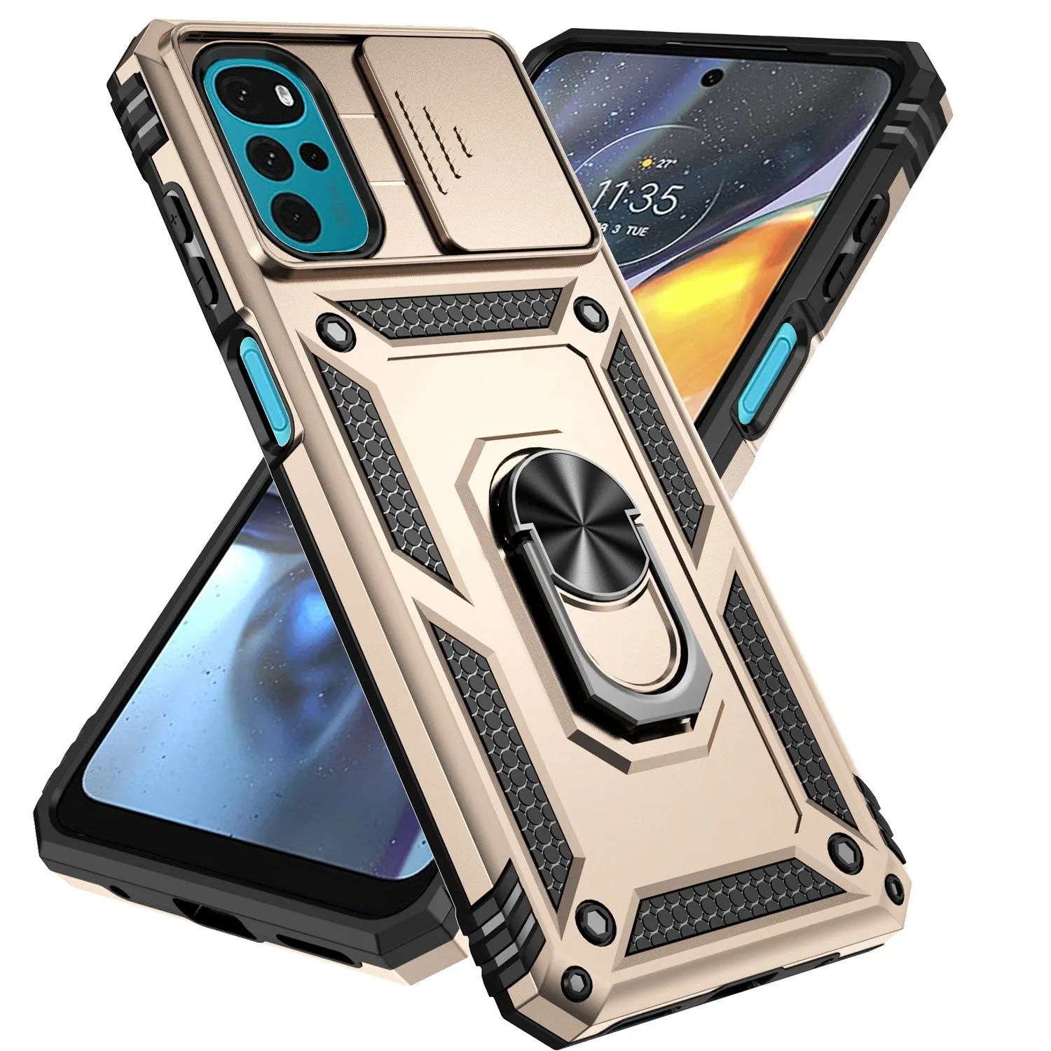 Drop-resistant phone case for Redmi Note 13 Pro with bracket and magnetic suction, black colour