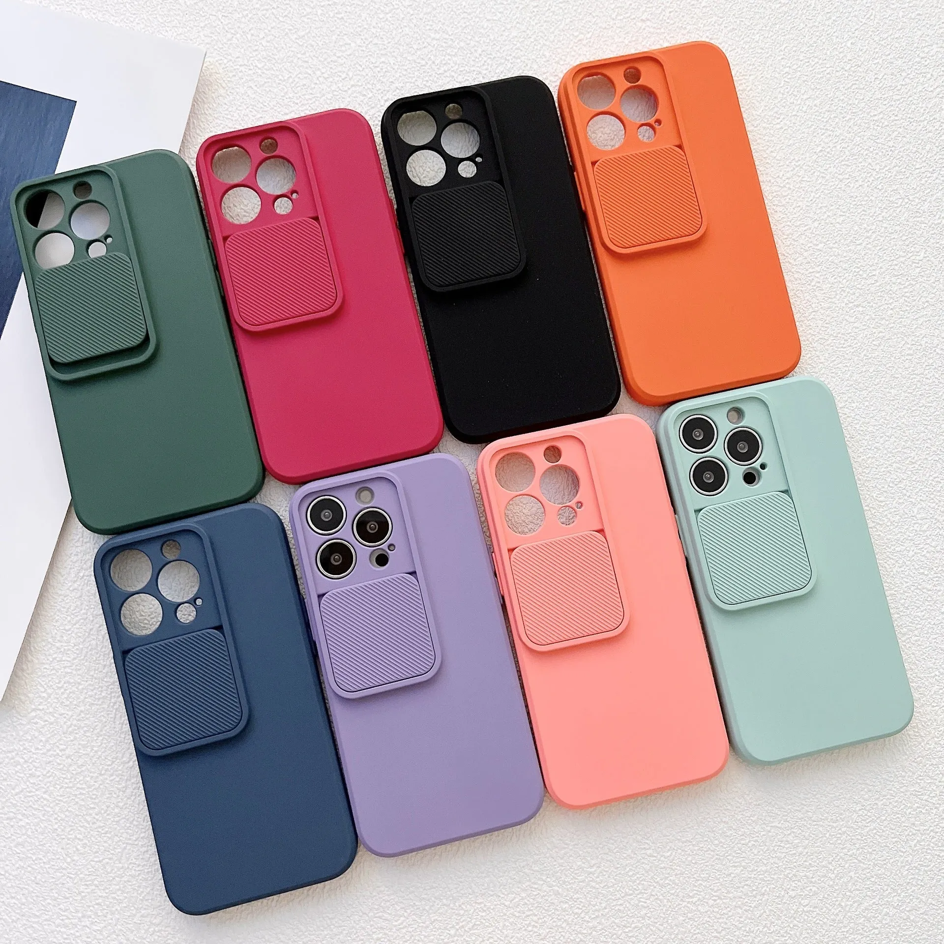 TPU phone case for iPhone in black with slim back cover and camera cutout