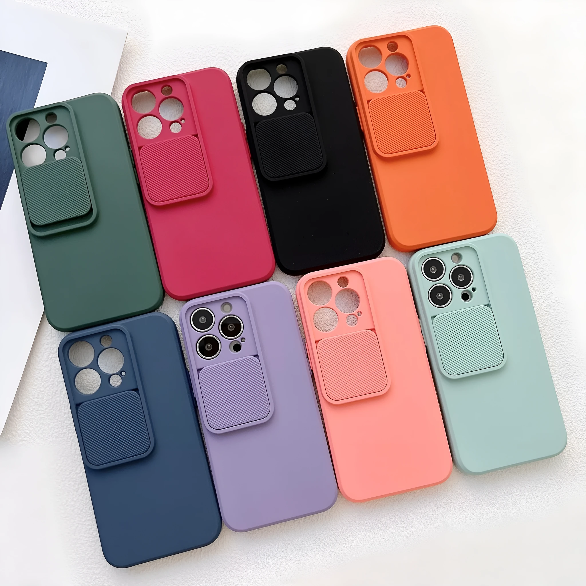 TPU phone case for iPhone in black with slim back cover and camera cutout