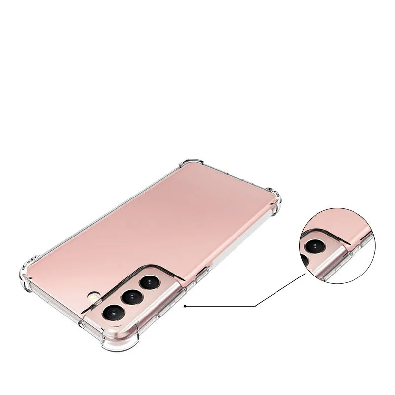Thickened transparent TPU phone case with airbag corners for Samsung Galaxy models