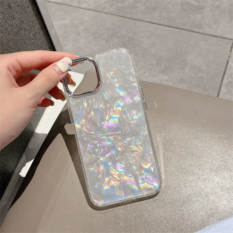 Super Fairy Dream Shell Pattern TPU Phone Case for iPhone 14 Pro - White Fantasy Shell Design