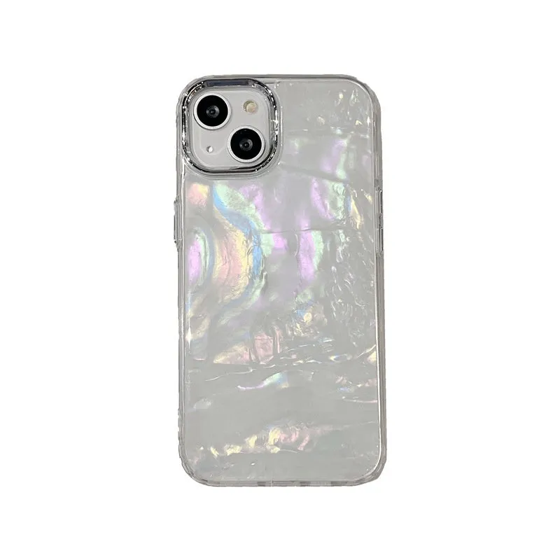 Super Fairy Dream Shell Pattern TPU Phone Case for iPhone 14 Pro - White Fantasy Shell Design
