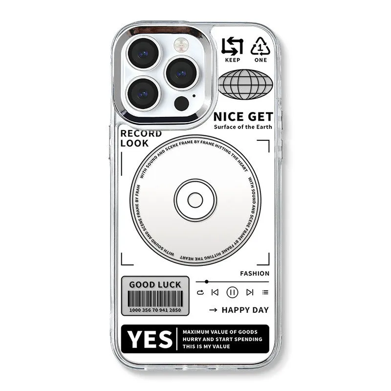 Three-in-one mirror phone case for Apple iPhone, transparent TPU back cover with painted mirror finish