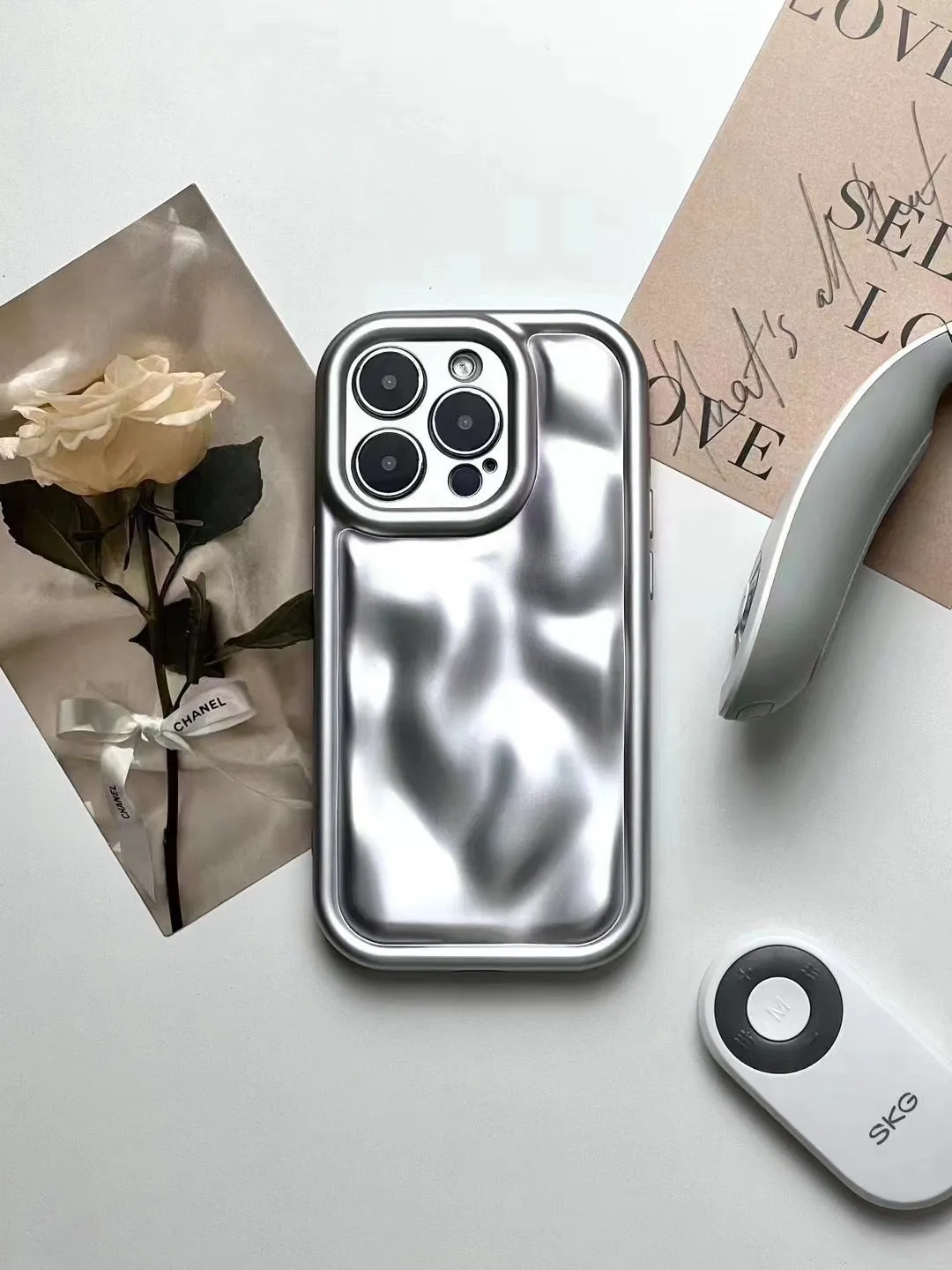 Frosted meteorite pattern drop-resistant soft rubber phone case for Apple iPhone in black
