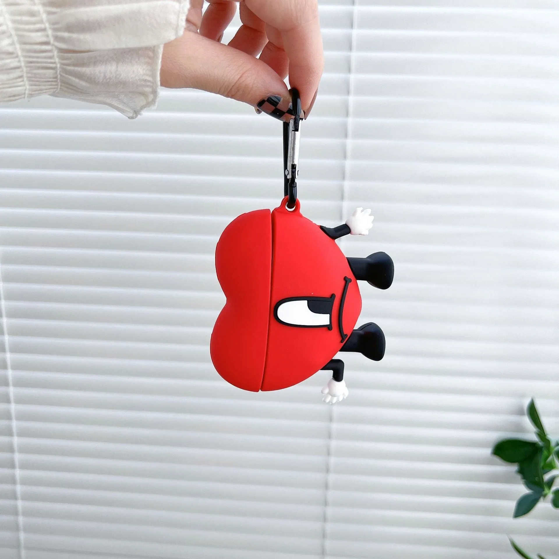 Cute silicone love earphone sleeve cartoon love feet design for AirPods case
