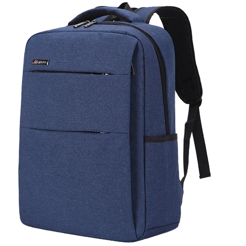 Waterproof rechargeable laptop backpack in various colours showing shoulder straps and Oxford cloth material