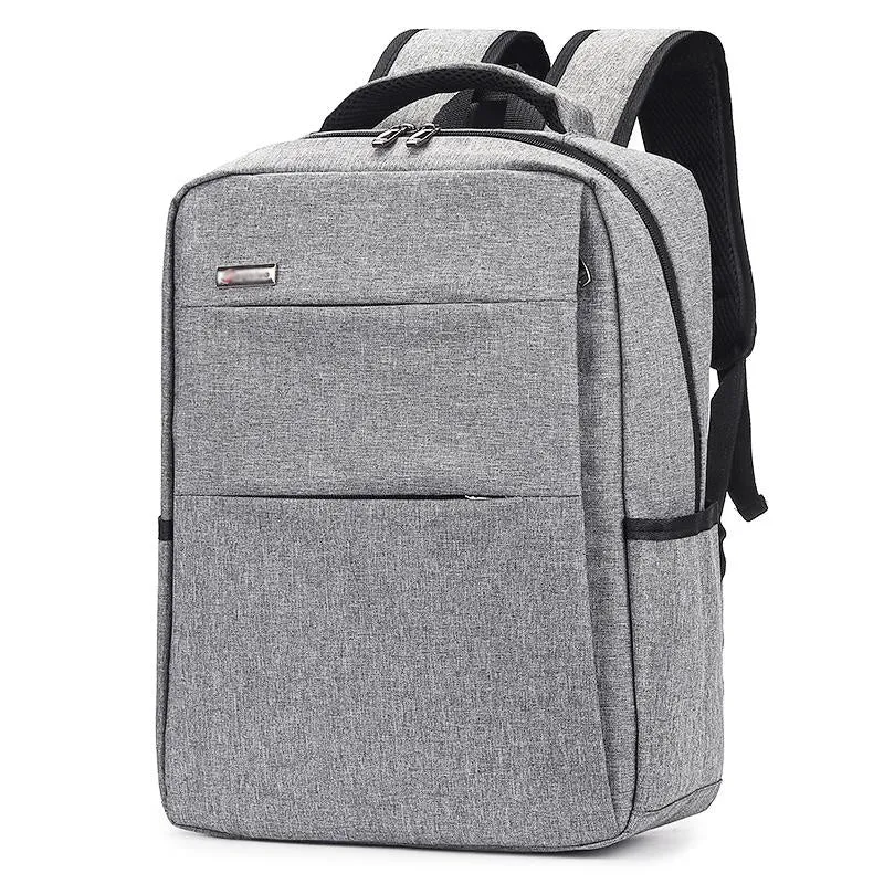 Waterproof rechargeable laptop backpack in various colours showing shoulder straps and Oxford cloth material