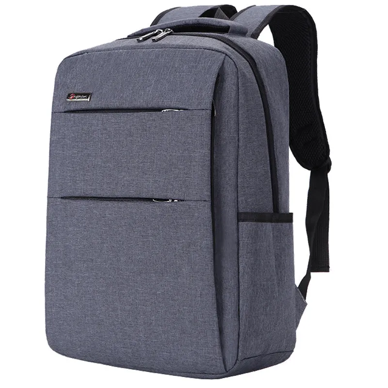 Waterproof rechargeable laptop backpack in various colours showing shoulder straps and Oxford cloth material
