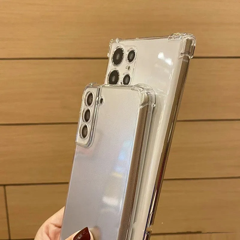 Transparent TPU airbag protective phone case for Samsung with thickened corners