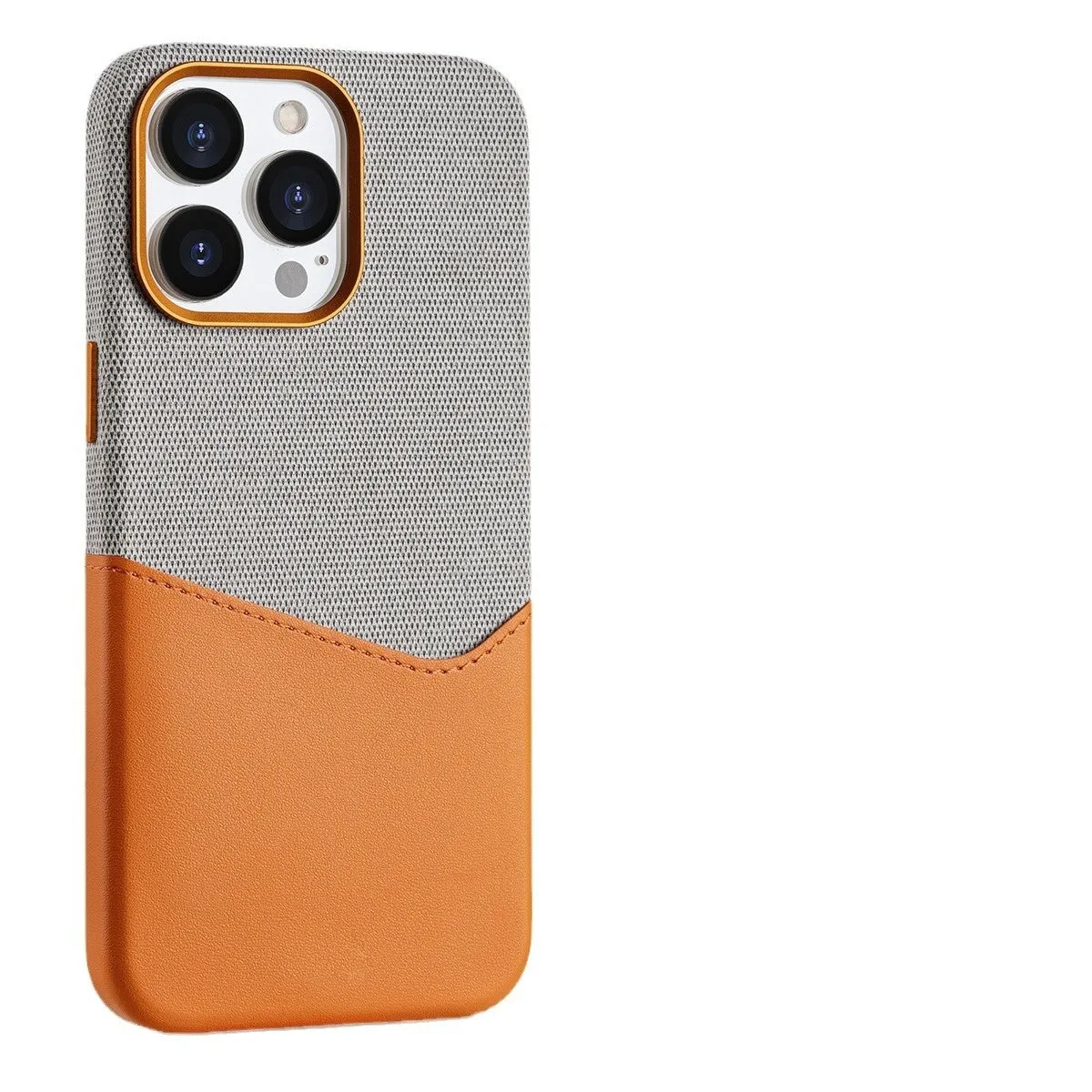Leather magnetic card phone case for iPhone 12-15 series in black colour-matched design