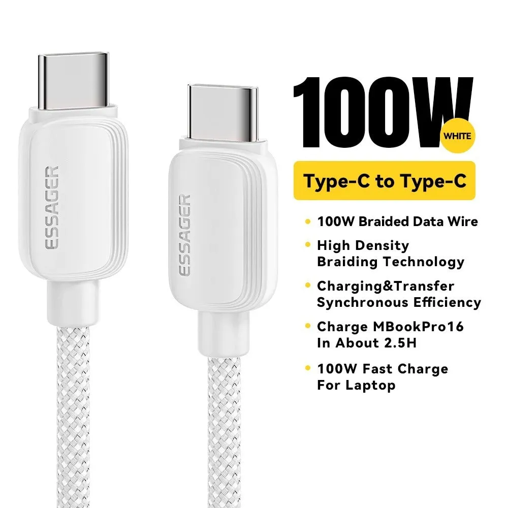 Weilan C-L29W PD fast charging data cable with Lightning and Type-C connectors, TPE material, black colour