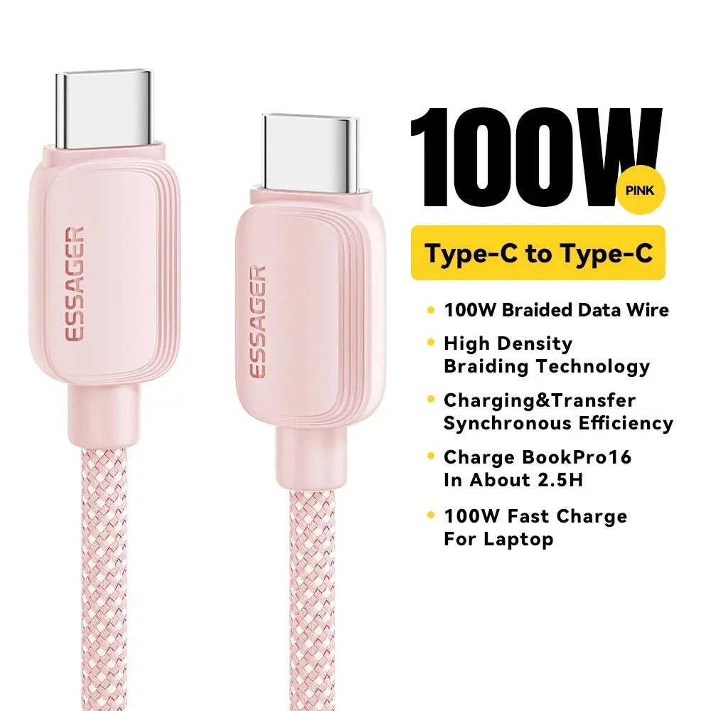 Weilan C-L29W PD fast charging data cable with Lightning and Type-C connectors, TPE material, black colour