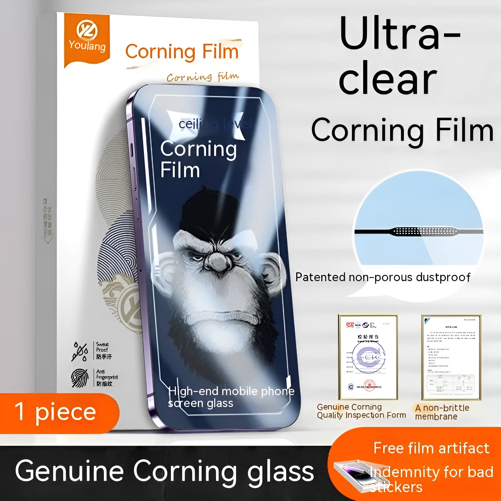 Tempered glass screen protector for iPhone 15 series, dust-free, anti-fingerprint, full coverage