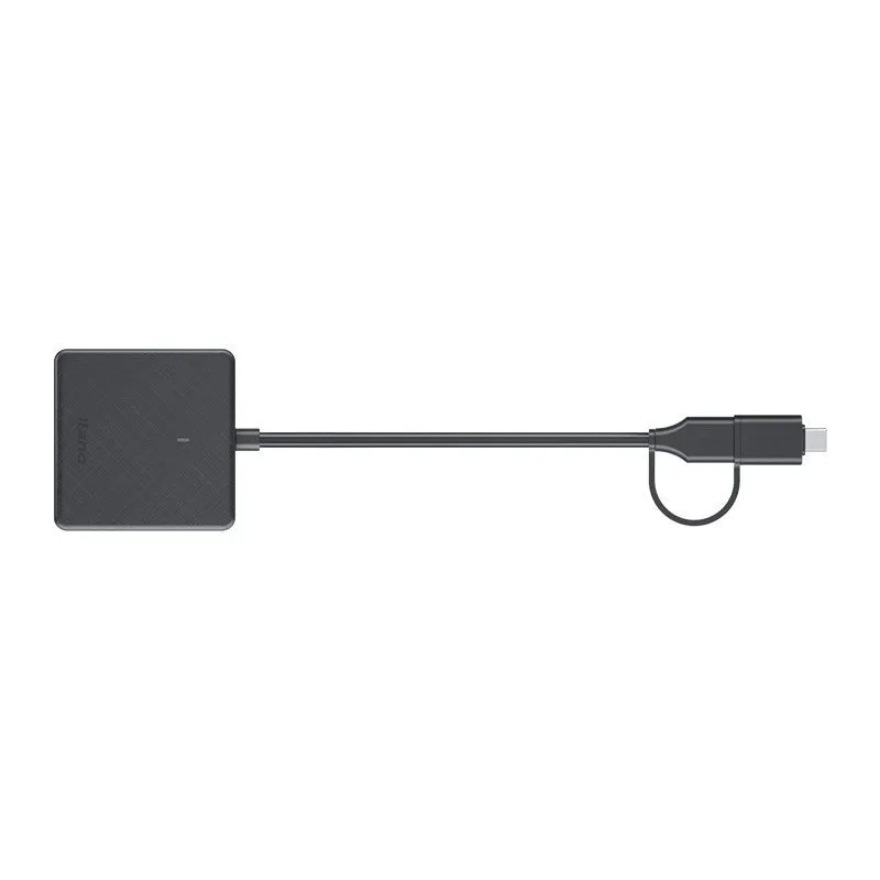 SDTFCF USB 3.0 multi-drive card reader with Type-C, compact ABS body, reads four memory cards at once