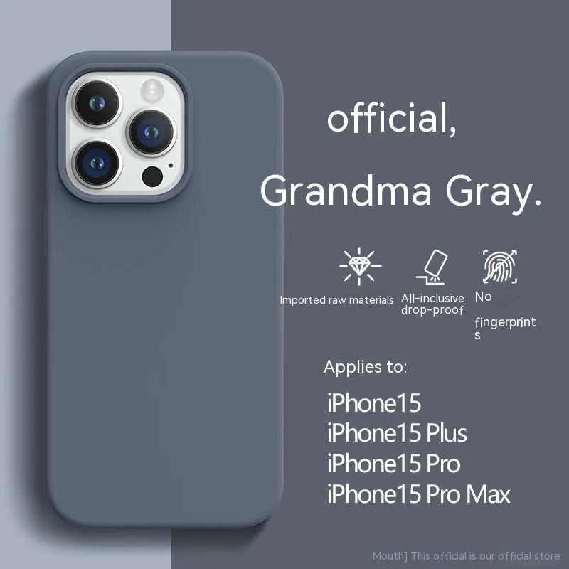 Frosted liquid silicone phone case with heat dissipation and anti-fingerprint finish for iPhone