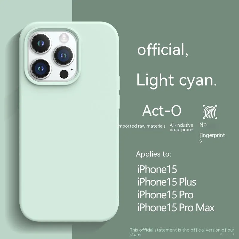 Frosted liquid silicone phone case with heat dissipation and anti-fingerprint finish for iPhone