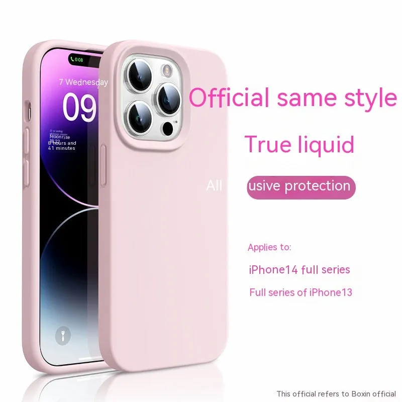Frosted liquid silicone phone case with heat dissipation and anti-fingerprint finish for iPhone